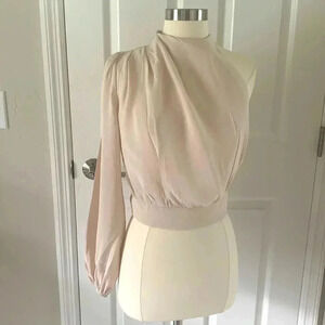 River island one sleeved open back blouse